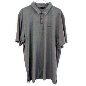 TravisMathew Polo Shirt Mens XXXL Heather Gray Pima Cotton Blend Short Sleeve Sl